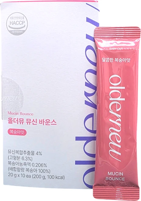 올더뮤 여배우 뮤신 바운스 복숭아맛 200g 1박스, 1개 - 쿠팡