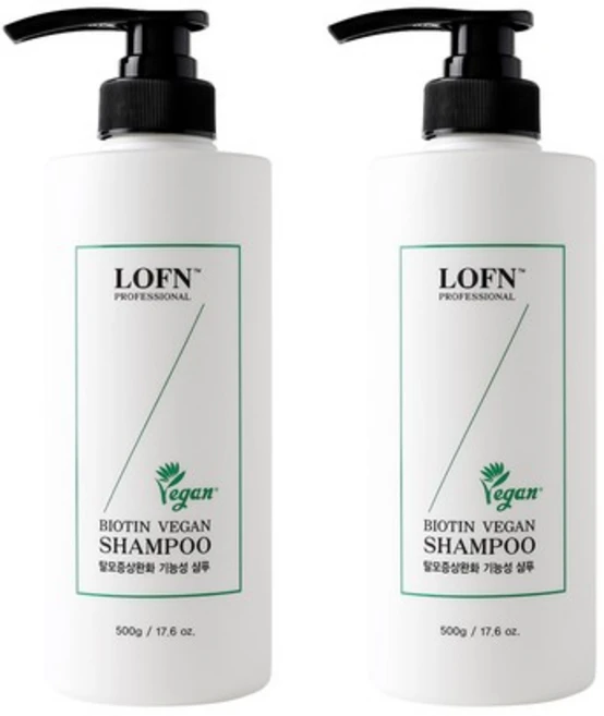 비오틴 비건 탈모증상완화 샴푸 500g 2개 - 쿠팡