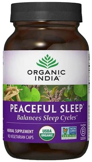 오가닉인디아 피스풀 슬립 캡슐 Organic-India Peaceful Sleep, 90정, 1개 - 쿠팡