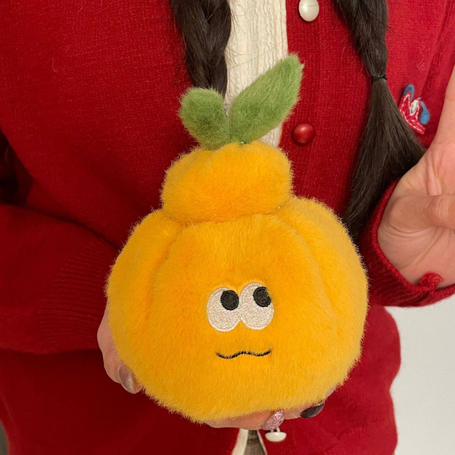 오렌지 깜짝 인형 감귤 귤까는 한라봉 프로포즈 1개 반지 15cm, 사과