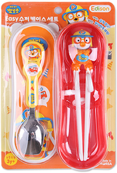 해호 에디슨 소방관 뽀로로 이지 수저케이스 세트, 1개