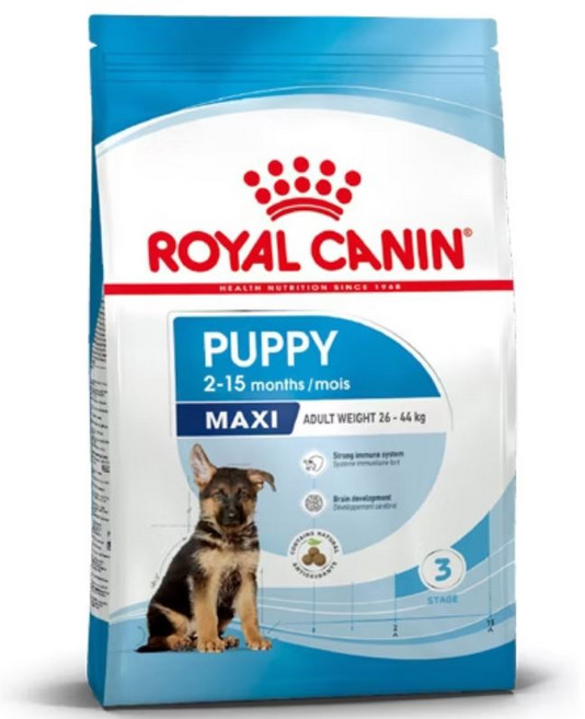 ROYAL CANIN 皇家幼犬MAXI狗糧 2-15個月大型犬適用 促進免疫與腦部發育, 15g, 1箱, 甘藷