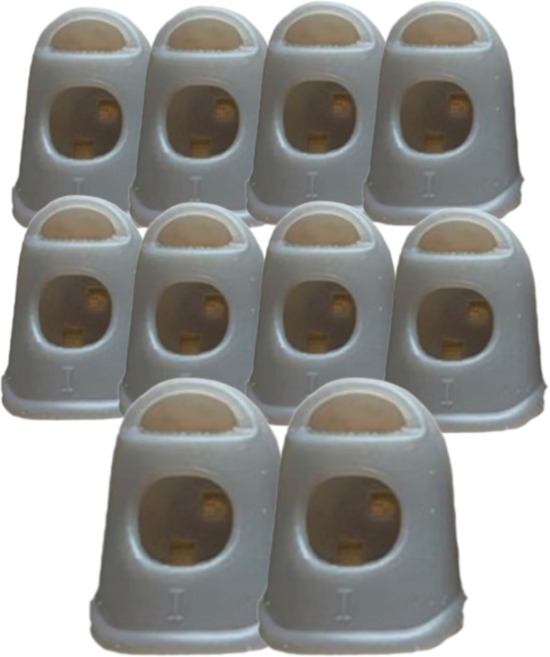 이지앤코 다용도 법원 사무용 서류정리 손가락 골무, 10개, 라이트그레이