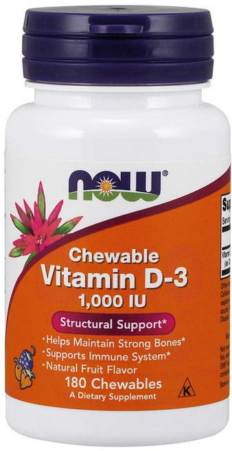 나우푸드 비타민 D-3 1000 IU 츄어블, 180정, 1개