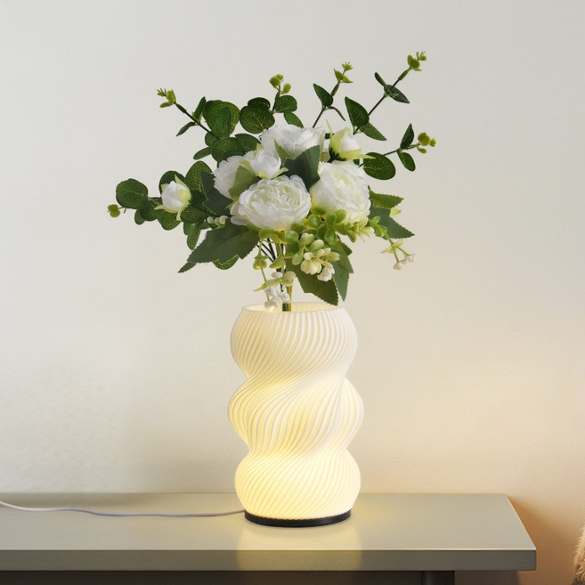 joxy 화병 USB LED 스탠드 무드등 3색모드 177-1T, 흰색