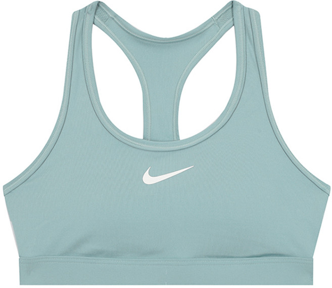 나이키 우먼스 운동 트레이닝 SWOOSH 패드 스포츠브라 블루-화이트 로고