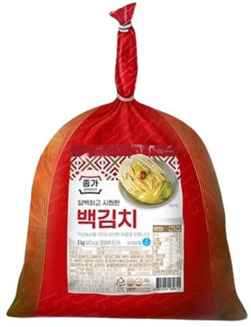 백김치 종가, 1개, 3kg