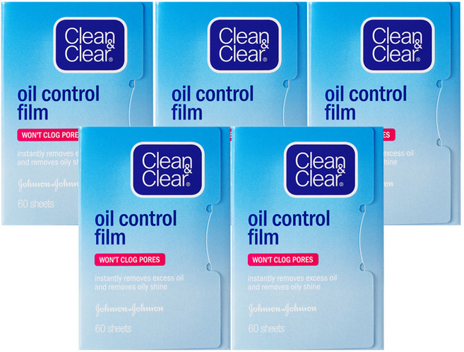 클린앤클리어 오일 컨트롤 필름, 60매입, 5개