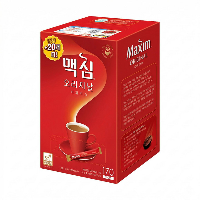 맥심 커피믹스 오리지날 믹스11.8g 170개입 1개