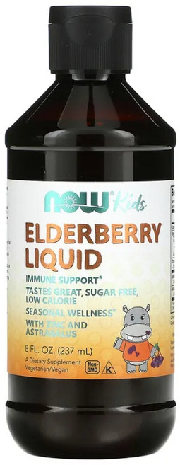 NOW Foods 나우푸드 어린이용 액상 엘더베리 Elderberry Liquid, 1개, 237ml