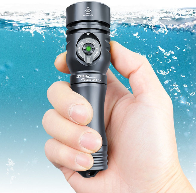 제로빔 D7 해루질랜턴 LED 손전등 수중, 1개, D7+배터리+1구충전기 풀세트