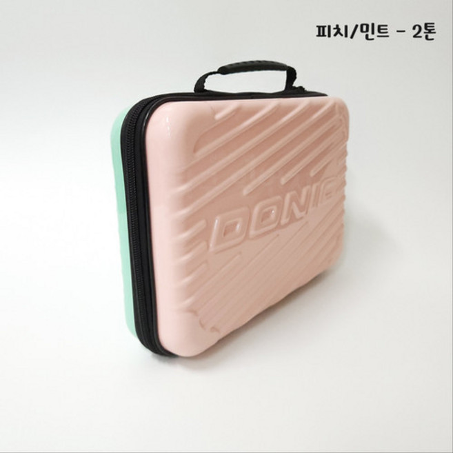 도닉 사각 하드케이스 (탁구라켓 케이스) 피치/민트, 1개, 피치＋민트