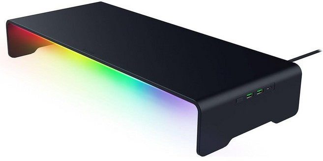 미국출고 평점4.5+ 157446 Razer 모니터 스탠드 크로마: 4 포트 허브 - USB A 3.2 C HDMI 2.0 인체 공학적 높이 내구성 있는 알루미늄 최대 20k, 미국출고 평점4.5+ 157446 Razer 모니터 스