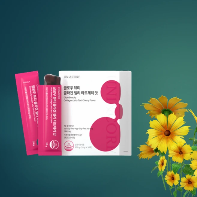 글로우 뷰티 콜라겐 젤리 타트체리 맛 20g X 30포, 1개, 600g - 쿠팡