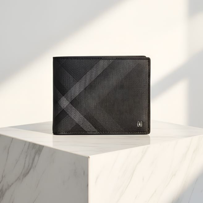 닥스 고급스러운 체크배색 블랙 남성지갑 [선물포장재 동봉]