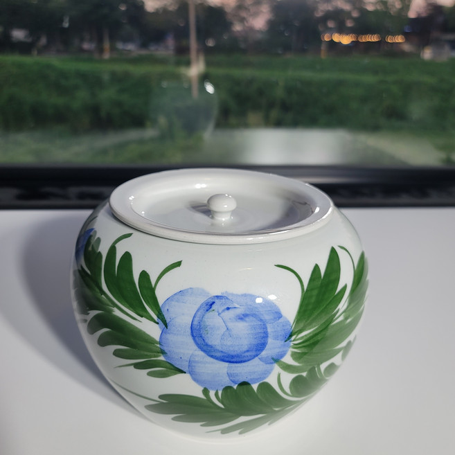 도자기요강 풍수요강 복단지 돈단지 전통요강 뚜껑단지 개업선물, 1개