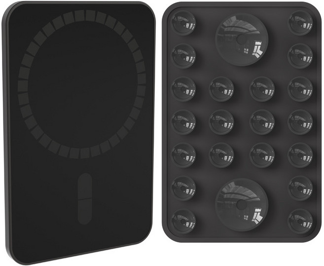 빅토리토 맥세이프 흡착력 업그레이드 문어빨판 흡착패드, 1개, 자석형 블랙