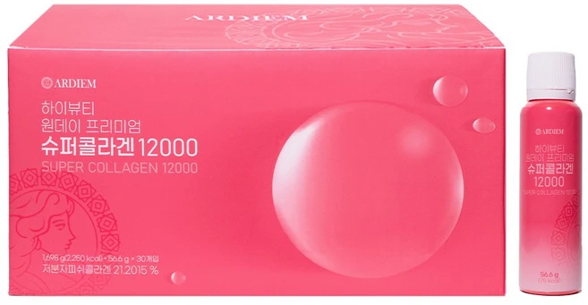 아르디엠 하이뷰티 원데이 프리미엄 슈퍼콜라겐 12000 56.6g 30p, 1박스, 30회분 - 쿠팡