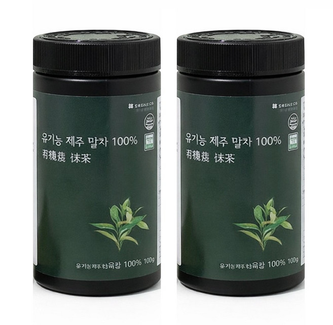 유기농 제주 말차 가루 분말, 2개, 1개입, 100g