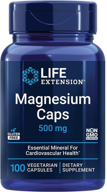 Life Extension 라이프익스텐션 마그네슘 캡 500mg 100베지캡슐 2개, 1개, 100정