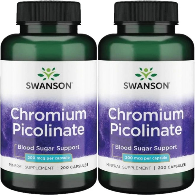 스완슨 크롬 피콜리네이트 200mcg, 200정, 2팩, 200정