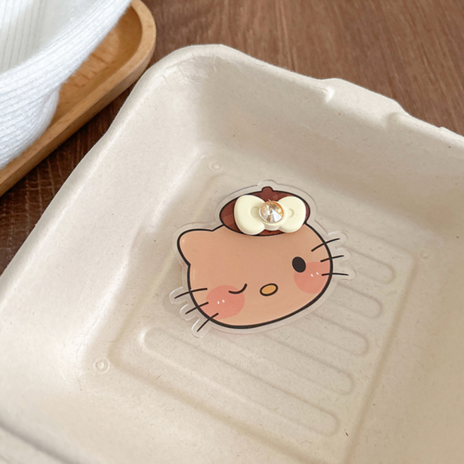 뷰티앤몬스터 귀여운 고양이 그립 스마트톡 휴대폰 거치대, 1개, A