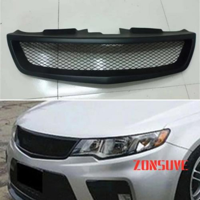 기아 포르테 5 쿠프 2010 2011 2012 2013 년용 전면 센터 레이싱 그릴 커버 액세서리 바디 키트