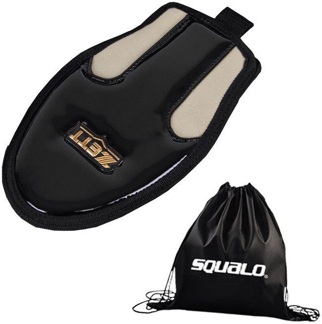 제트 슬라이딩 장갑 숏타입 BLK-46 엄지폐쇠형 스쿠알로 가방 포함 슬라이드 주루 도루 야구 우타 좌타 타자, 1개, 유광 블랙