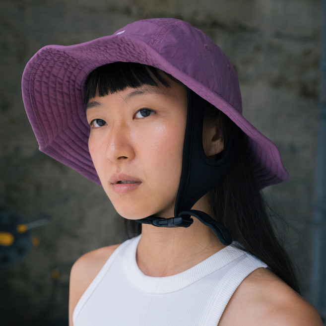 구김스 서핑모자 버킷햇 방수 벙거지 물놀이 수영장 챙넓은 자외선차단 남자 여자 아웃도어, S type, 라이트 바이올렛(LIGHT VIOLET)