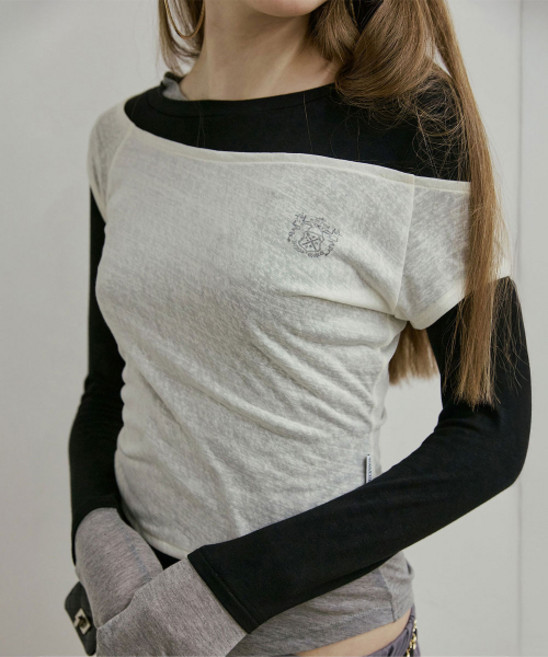 SCULPTOR Lazy Layered Tee Raw