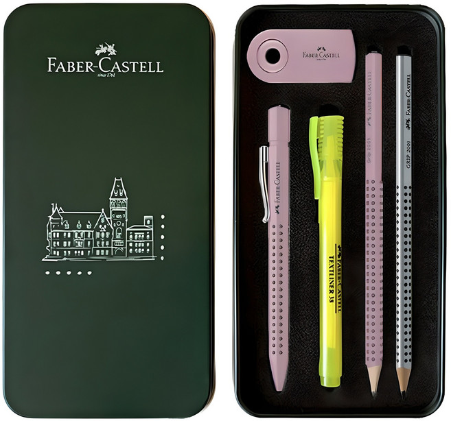 파버카스텔 필기구 그립 샤프 기프트 문구세트, 혼합색상, 1세트