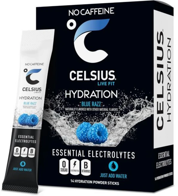 Celsius Hydration™ Blue Razz Sugar Free Electrolyte Hydration Drink Mix (Pack of 14) - 쿠팡