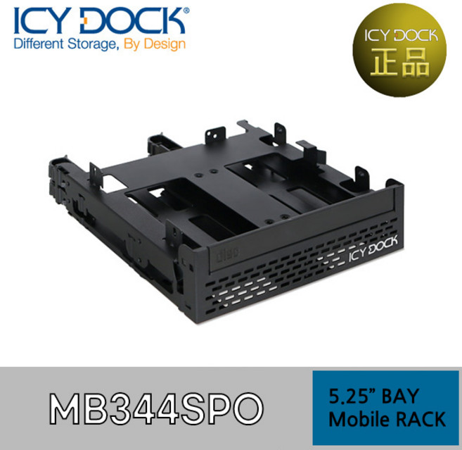 ICY DOCK MB344SPO SATA SSD 4베이 5.25베이용 2.5형+초슬림ODD 하드랙 정품, 1개