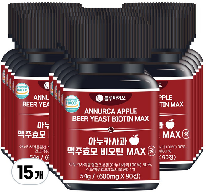 아누카 사과 추출분말 90% 90정*600mg 3개월분 맥주효모 비오틴 아누카사과추출분말, 90정, 15개