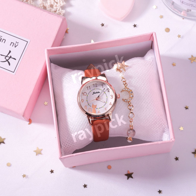 여동생 손목시계 귀여운 디자인 중학생 초등학생 생일선물 무소음 시계