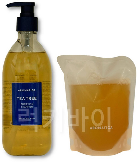 아로마티카 티트리 퓨리파잉 샴푸 (본품 400 + 리필 400), 400ml, 2개