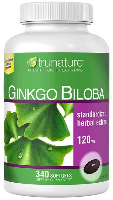 트루네이쳐 징코 빌로바 340정 (소프트젤) Trunature Ginkgo Biloba 340 Sgels, 1개 - 쿠팡