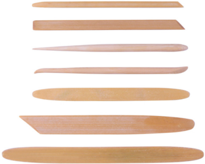 조소용 대나무 헤라 7종 세트/찰흙 점토 소조 조각칼, 1세트