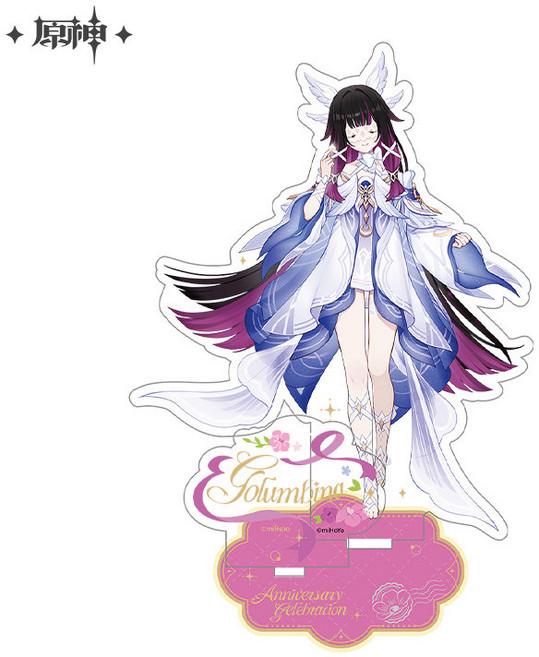 CMJ 원신 공식 굿즈 5주년기념 아크릴 스탠드, 1개, 5주년 콜롬비나