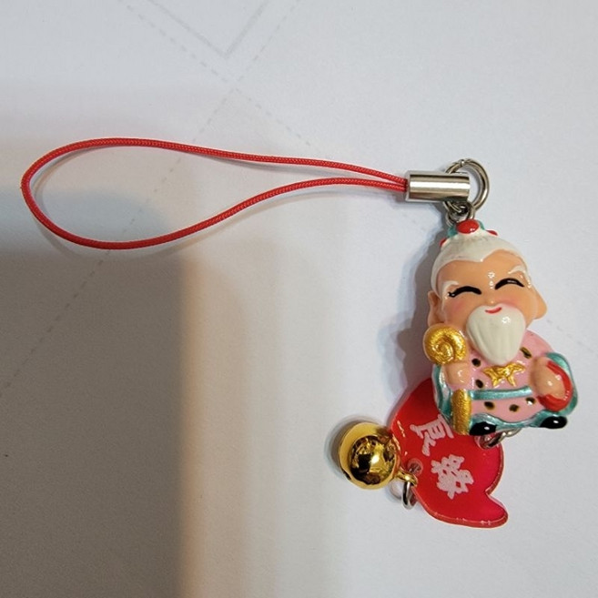 佳樺神明公仔 2.4cm 財神 月老 文昌君 玄天上帝 土地婆 孔子 公仔吊飾, 1個, IDH-3月老吊飾