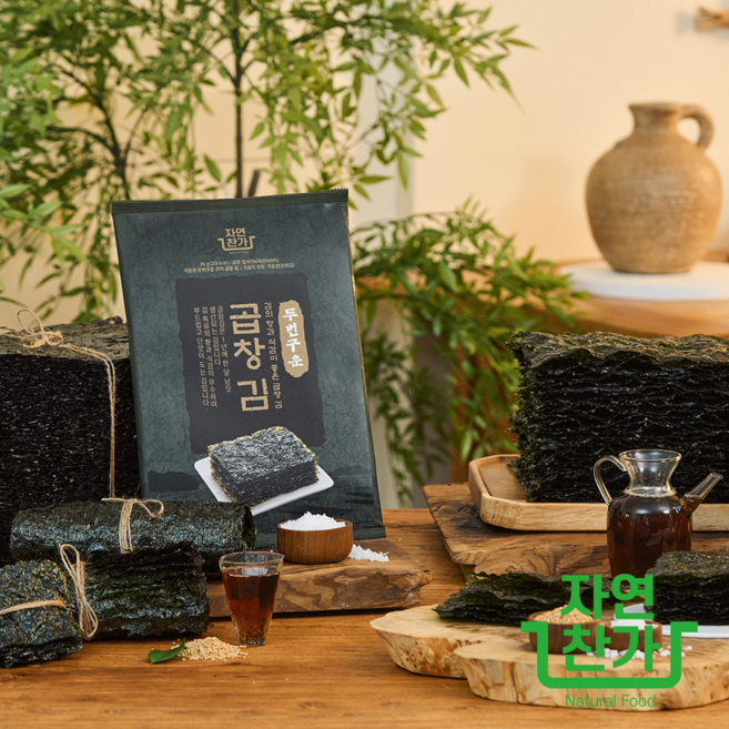 자연찬가 국내산 햇 곱창돌김 조미김 6매입, 1개, 35g