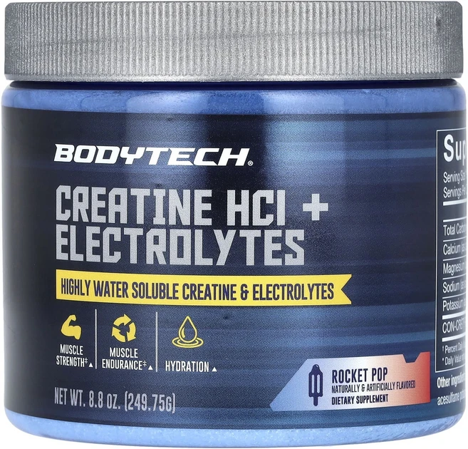 효과가 좋은 BodyTech 크레아틴HCl + 전해질 로켓 팝 249.75g(8.8oz) 최저가격, BodyTech크레아틴HCl전해질로켓팝24975g88o, 249.75g, 1개 - 쿠팡