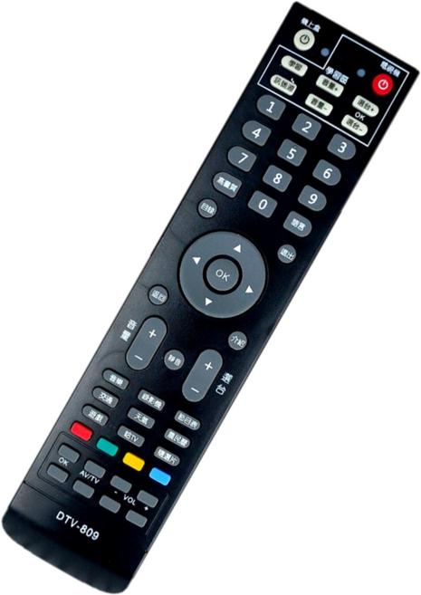 哈TV 第四台遙控器 適用於台灣數位光訊 佳聯佳光 大屯 中投 北港有線 鑫傳 DTV-809, 1個