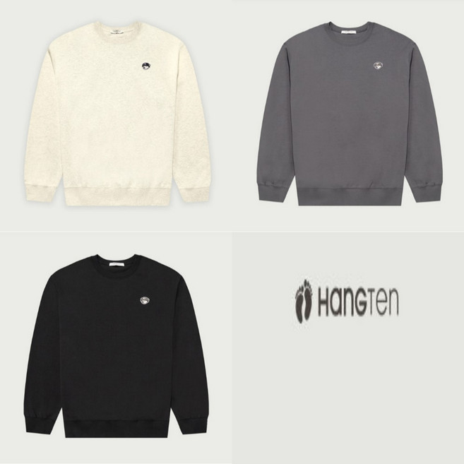 동아수성점 5층 행텐 남녀공용 25 봄 탄탄한소재 귀여운 곰돌이 스몰 와펜 오버핏 맨투맨(라이트베이지 틸 블랙)