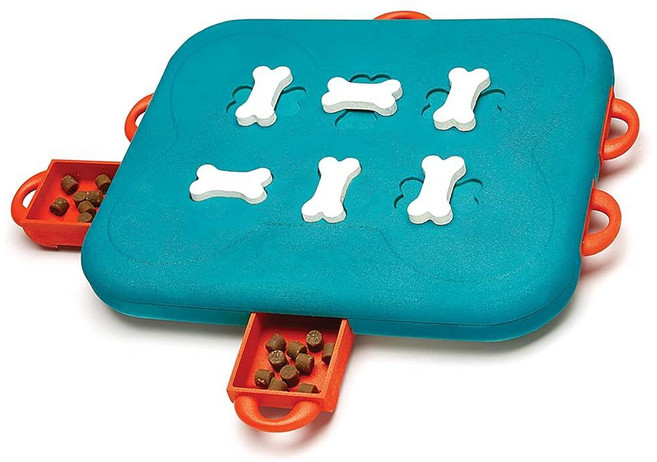 Outward Hound 니나 오토슨 워커 그린 인터랙티브 퍼즐 강아지 장난감 반려견 놀이기구 198681, 강아지 카지노 (블루, 오렌지), 1개