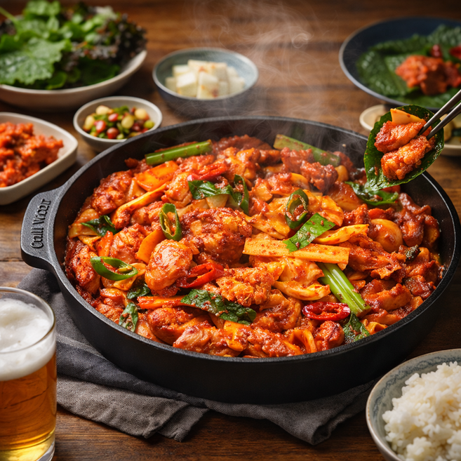춘천식 양념 닭갈비 500g 국내산 닭다리살 HACCP 인증 간편조리 캠핑요리 밀키트, 4개