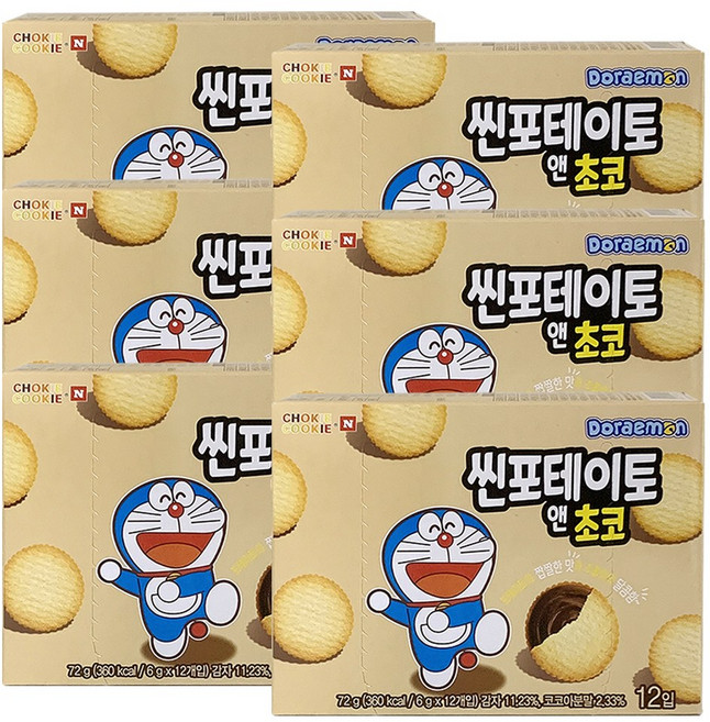 바스락 씬 포테이토 앤 초코 스낵, 72g, 6개