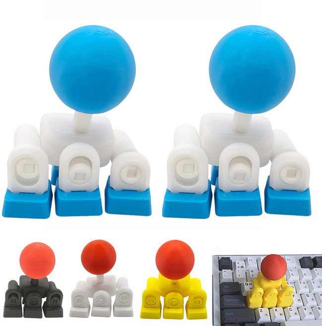 키보드조이스틱 오락실조이스틱 컨트롤러, 블루 화이트, 2개, Zeekr