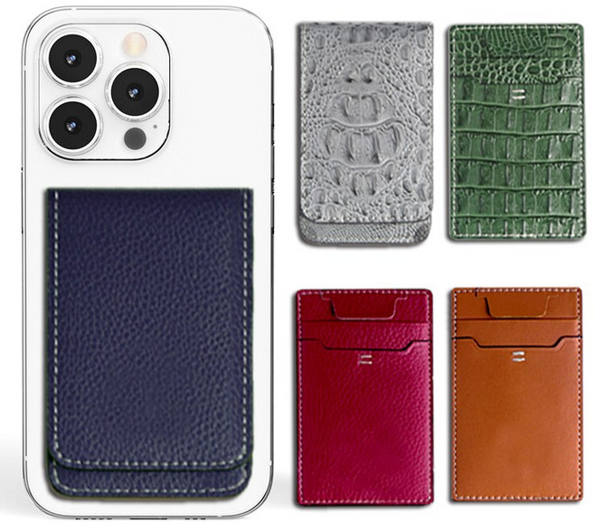 핸드폰 후면 부착형 카드 포켓 수납 케이스, 1개, 포켓 GD 초코