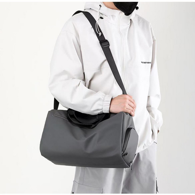 Mimi Market 여행용 가벼운 보스턴백 건습 분리 헬스 가방